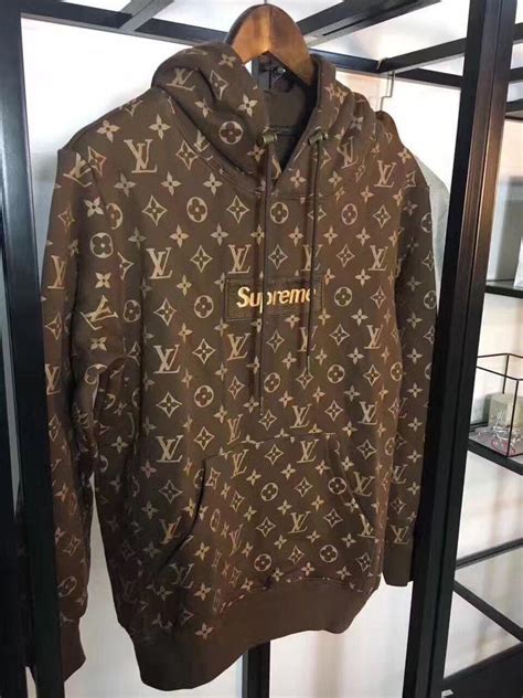 brown supreme lv hoodie|supreme box 21 brown hoodie.